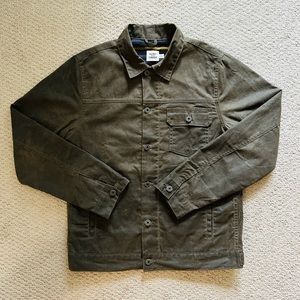 FLINT AND TINDER Flannel-Lined Waxed Trucker Jacket